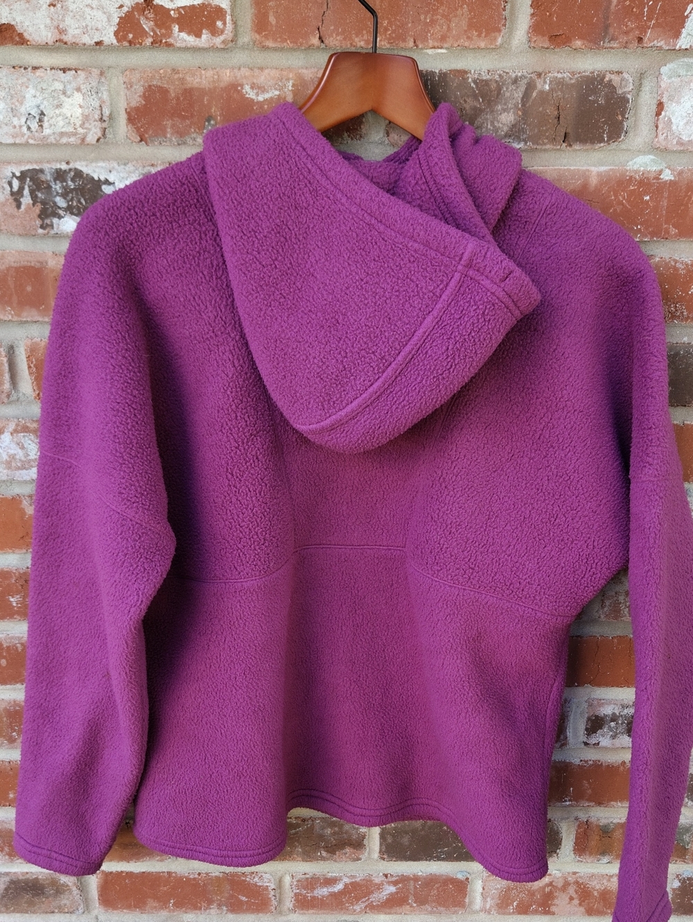 LL Bean Katahdin Fleece Half Zip Pullover Hoodie Size M Petite Outdoor Granola - Picture 7 of 14